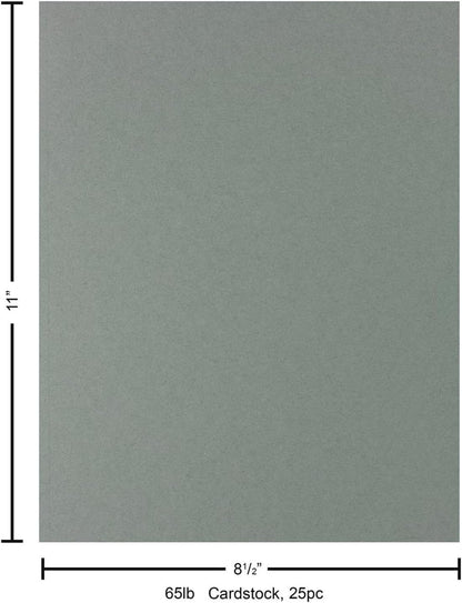 PA Paper Accents Stash Builder Cardstock 8.5" x 11" Storm Blue, 65lb colored cardstock paper for card making, scrapbooking, printing, quilling and crafts, 25 piece pack