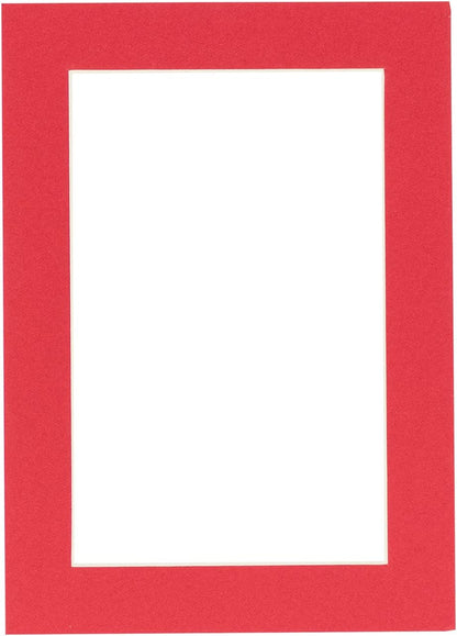 Pack of 25 Acid Free 11x14 Mats Bevel Cut for 8.5x11 Photos - Cardinal Red Precut Matboards For Pictures, Photos, Framing - 4-ply Thickness