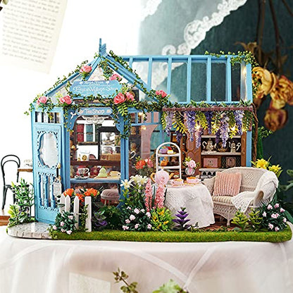 DIY Miniature Dollhouse Kit with Furniture Plus Dust Proof & Music Movement