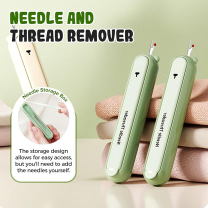 2 in 1 Needle Threader and Seam Ripper, 2025 New Automatic Threader for Hand Sewing, Storable Sewing Needles, Essential for Sewing Lover (Green)