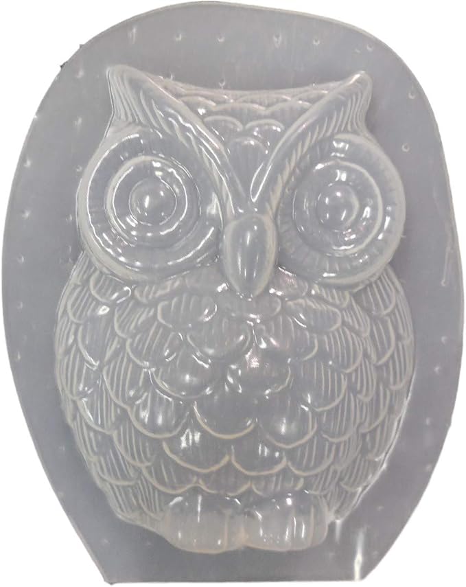 4.5 inch Tall Garden Owl Plastic Craft Mold use with Concrete or Cement to Make 7230