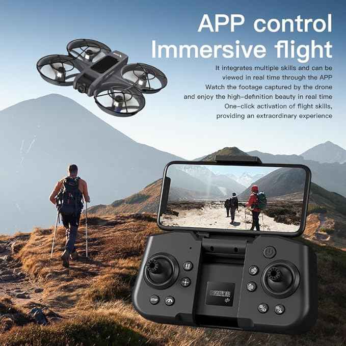 FPV Drone with VR Glasses,Optical Flow Alt Hold Drones with Camera for Adults 4k,Brushless Motor,Dual Camera Switch, Speed Adjust, 3D Flip - 13 Min Flight for Beginners Player-to-Pilot,2 Batteries