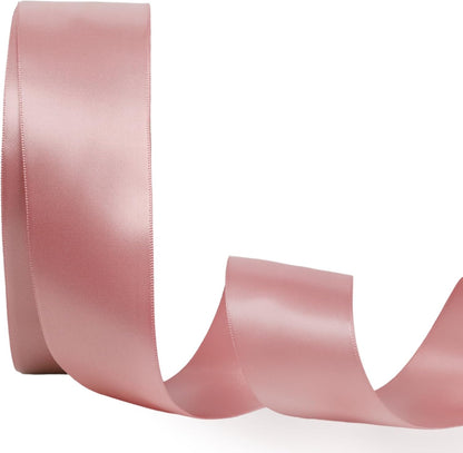 LaRibbons 1 1/2 Inch 50 Yard Double Faced Satin Ribbon,Dust Pink Satin Craft Fabric Ribbon for Gift Wrapping Floral Bouquets Wedding Party Decoration - Crafty Corner
