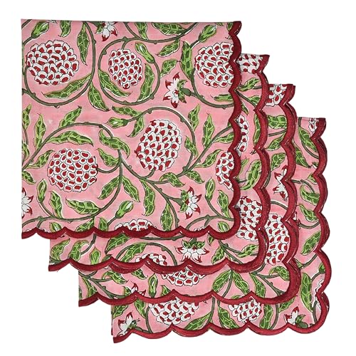 Hand Block Print Cloth Napkins (4 Count)
