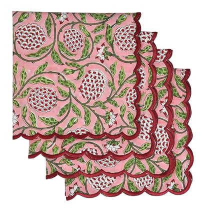 Hand Block Print Cloth Napkins (4 Count)