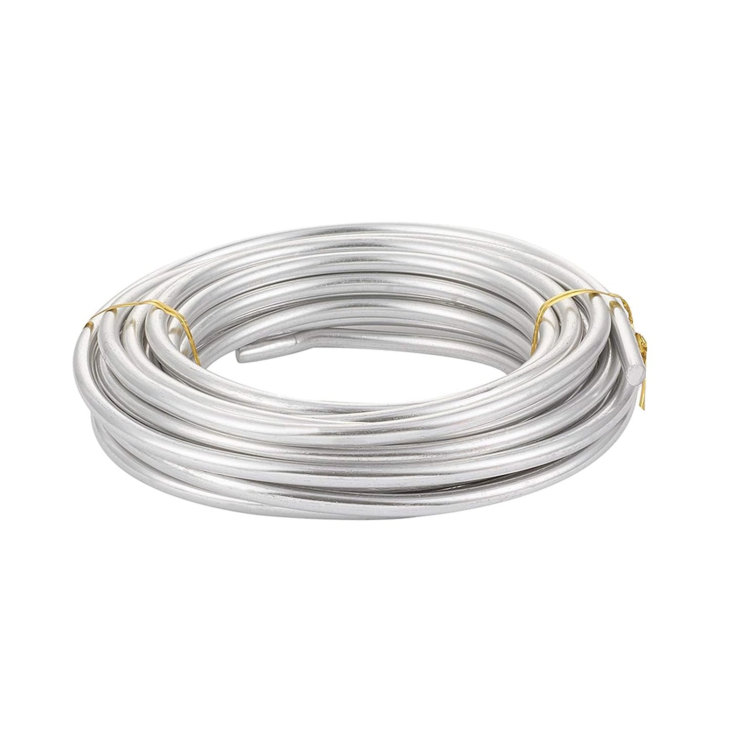Fashewelry 22.96 Feet/Roll 6mm Thick Aluminum Wire Silver Bendable Metal Craft Wire for Beading Jewelry Craft Making