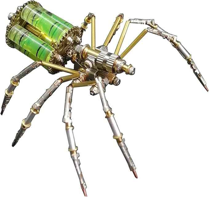 3D Metal Mechanical Insect Assembly Kit Steampunk Model Adult DIY Hand Assembly Creative Birthday Holiday Vintage Trend Tabletop Ornament Collection Spider 3