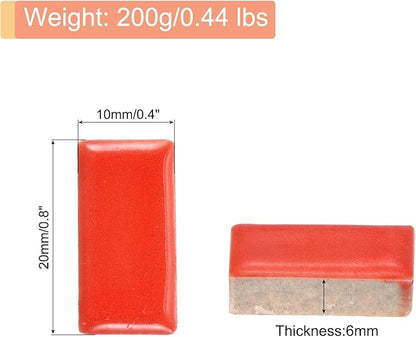 MECCANIXITY 200g Ceramic Mosaic Tiles for Crafts Bulk, Rectangle Red Ceramic Tiles for Mosaic Kits Garden Stepping Stone Cup Mat