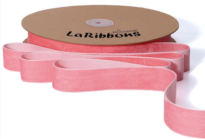 LaRibbons Thin Velvet Ribbon 1 Inch x 25 Yards, Pink Velvet Ribbon for Christmas Tree, Gift Wrapping, Wreath Bow, Outdoor Decoration - Crafty Corner