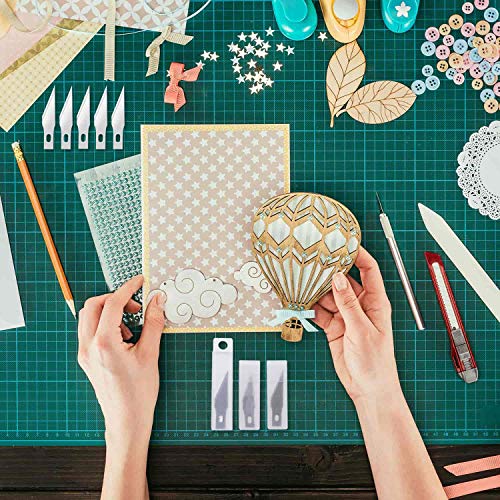 Craft Knife Precision Cutter and Self Healing Cutting Craft Mat Hobby Knife Set with 30 PCS Knife for Art Hobby Craft Scrapbooking Stencil (32 Count)