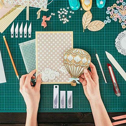 Craft Knife Precision Cutter and Self Healing Cutting Craft Mat Hobby Knife Set with 30 PCS Knife for Art Hobby Craft Scrapbooking Stencil (32 Count)