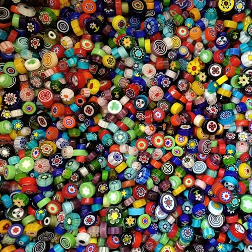 Flat Glass Millefiori for Mosaic Making Supplies (95 Count)