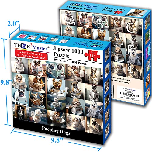 Pooping Dogs & Puppies 1000 Pieces Jigsaw Puzzle. Pooping Puppies