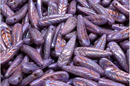 2.1oz (60 g) Mix of Unique Czech Bohemia Glass Pressed Beads, Violet Purple Pink Crystal AB, Table Cut, Matte and Glossy, Hand Made BCV (2.1164 Ounce)