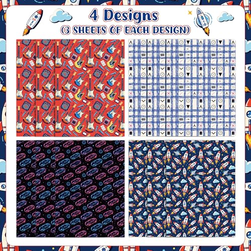 12 Sheets Art Wrapping Paper (12 Count)
