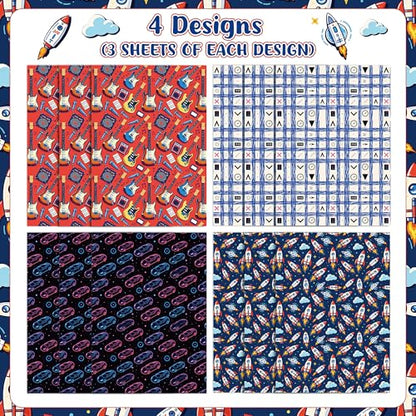 12 Sheets Art Wrapping Paper (12 Count)