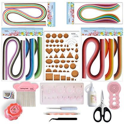 Paper Quilling Kit 960 Strips with 12 Tools