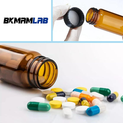 40ml Amber Small Glass Vials 30pcs with Screw Caps(30pcs)