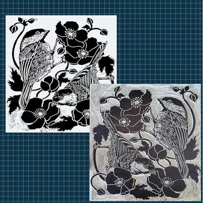 2Pcs 12x12 Soft Linoleum Carving Block