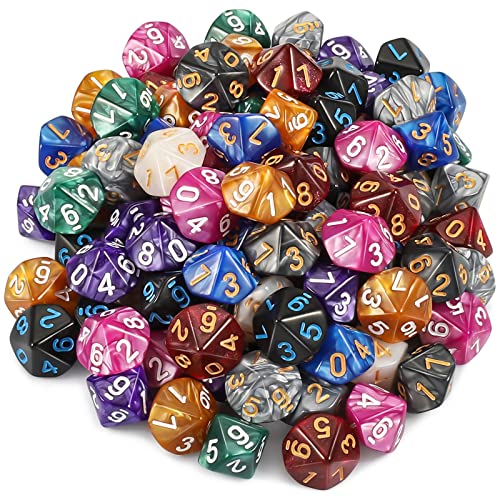 100pcs D10 Dice Set for Dungeon and Dragons (100 Count)