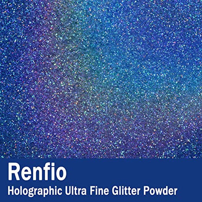 Holographic Ultra Fine Blue Glitter Powder Metallic Resin Glitter