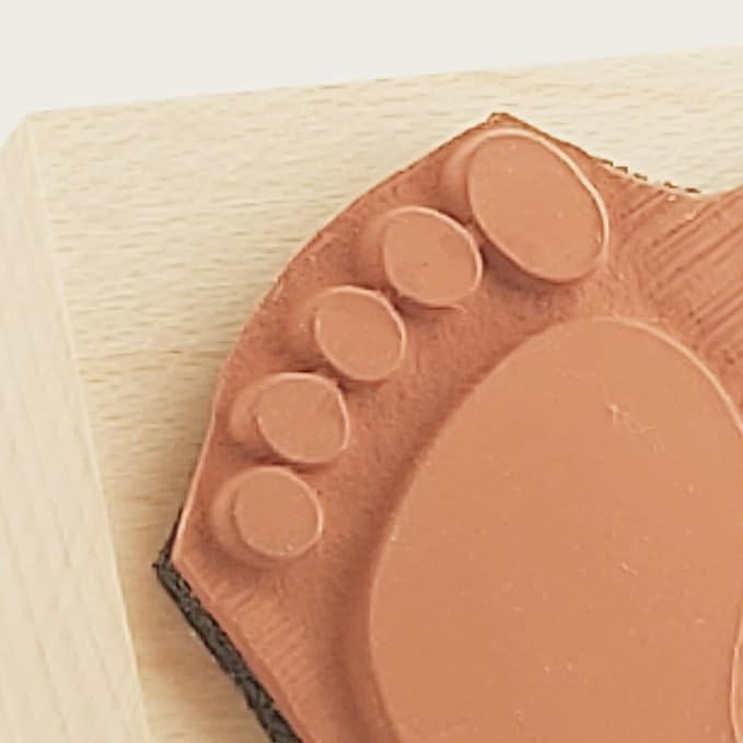 Stamps by Impression Feet, Footprints Rubber Stamp, Medium (1.25" x 1.75")