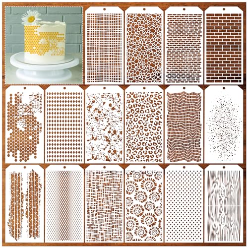 16 Pieces Stencils for Painting (16 Count)