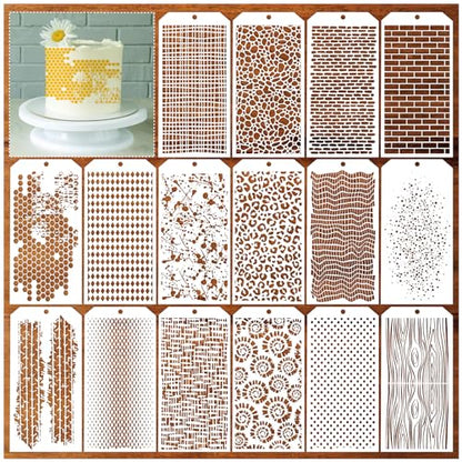16 Pieces Stencils for Painting (16 Count)