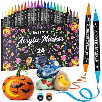 24 Colors Acrylic Paint Markers (24 Count)
