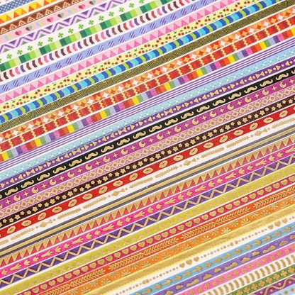 50 Rolls Skinny Washi Tape Set 3mm Wide (50 Count)