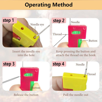 Automatic Needle Threader Set New Sewing Machine Accessories Plastic Auto Needle Threading Device Gifts for Mom and Neighbours (17 Pieces)