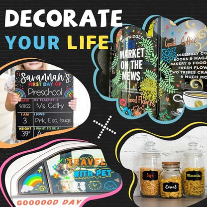 Window Chalk Markers for Glass Washable (20 Count)
