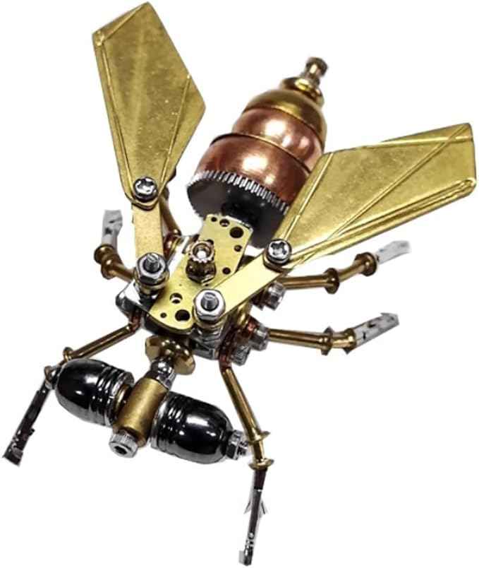 3D Metal Model Kits Puzzle for Adults, Steampunk Electric Mechanical, Assembly DIY Gift Craft Hobby for Men Christmas Decorations Insect Brass Puzzle (Fly)