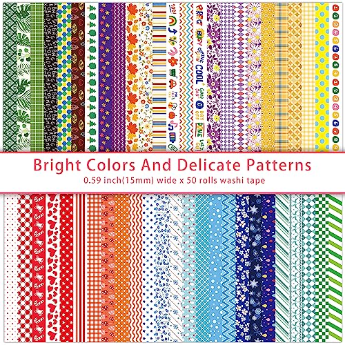 50 Rolls Washi Tape Set (50 Count)