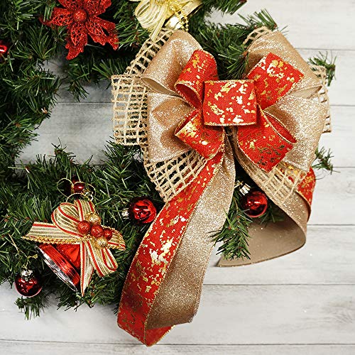 Glitter Wired Ribbon 2.5" x 10 Yards Gold (30 Foot)