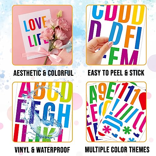 318Pcs 2inch Vinyl Letter & Numbers Stickers