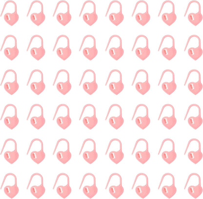 uxcell 200pcs Stitch Markers for Crocheting, Heart Shaped Crochet Marker Needle Clip Counter for Knitting Clothing Tag DIY Craft,Pink
