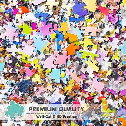 300 pcs Multicolor Dog Puzzles (300 Count)
