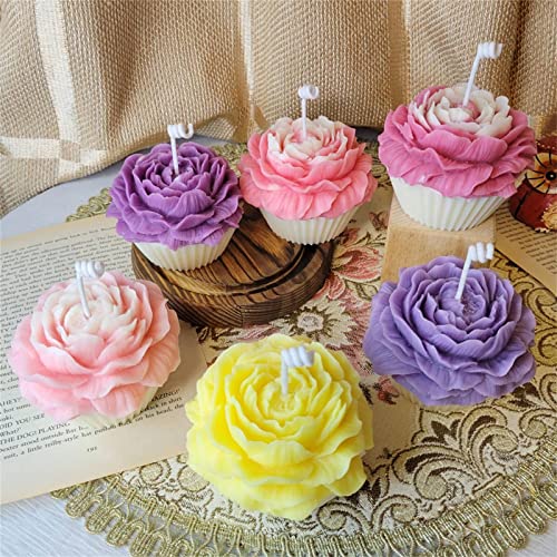 Peony Flower Candle Silicone Mold Soap Mold Fondant Chocolate Cake Candy Moulds Epoxy Resin Plaster Clay Baking Pastry Tools