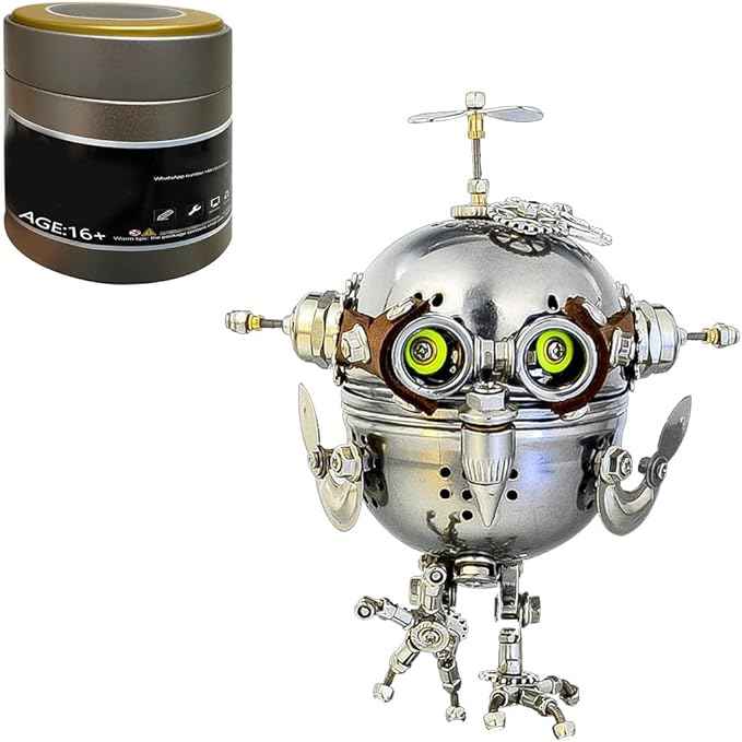 3D Metal Puzzle for Adults Mechanical Owl Egg 3D Model Kit, Steampunk Puzzle DIY Assembly, Fun and Creative for Birthday, Home Decoration, and Collectors (110+ PCS)