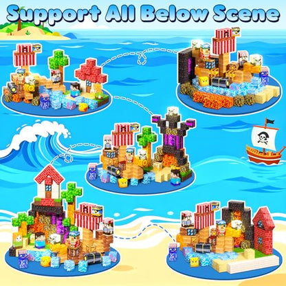 208PCS Magnetic Blocks (208 Count)