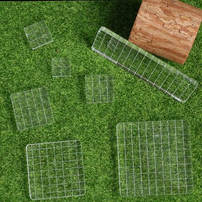 7Pcs Square Shaped Clear Acrylic Stamp Blocks Set (7 Count)