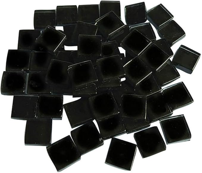 BestTeam Craft Material Mosaic Tile, Micro Glass Tiny Mini Mosaic Tile DIY Hobbies Children Handmade Crystal Free Stone Craft Material Creativity 300g (Black)