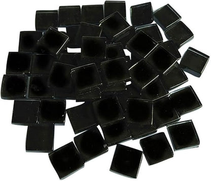 BestTeam Craft Material Mosaic Tile, Micro Glass Tiny Mini Mosaic Tile DIY Hobbies Children Handmade Crystal Free Stone Craft Material Creativity 300g (Black)