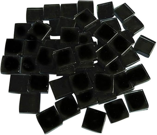 BestTeam Craft Material Mosaic Tile, Micro Glass Tiny Mini Mosaic Tile DIY Hobbies Children Handmade Crystal Free Stone Craft Material Creativity 300g (Black)