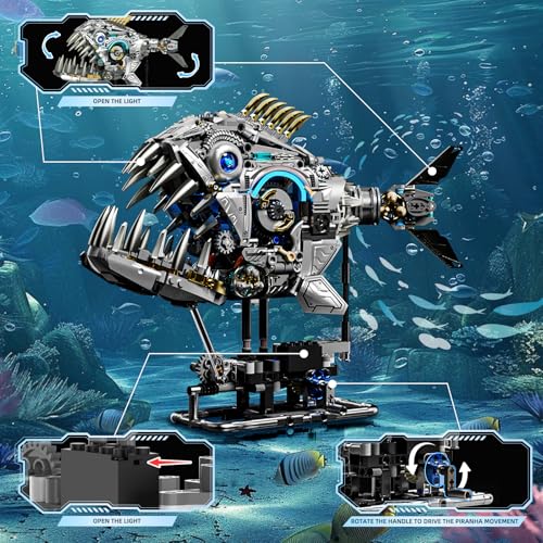 Mechanical Piranha Building Sets (1085 Count)