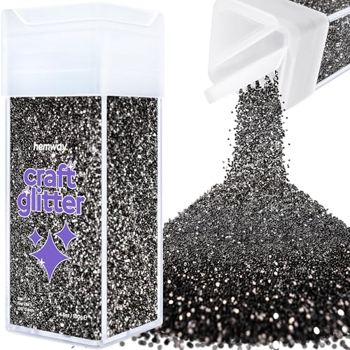 Craft Glitter Shaker Black 130g Fine (4.58562 Ounce)