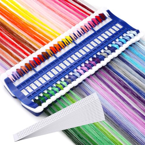 50 Position Embroidery Floss Organizer Thread Organizers with 15P Card