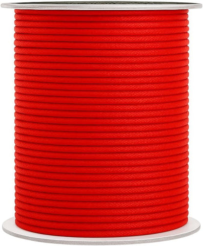 Mandala Crafts 2mm 109 Yards Red Cotton Waxed Cord for Jewelry Making Bracelet Cord Waxed String - Beading String Thread Jewelry Cords for Necklaces String
