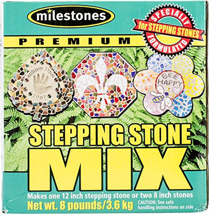 Co. Milestones Premium Stepping Stone Cement Mix 8 Pound Box for Stepping Stone Kits (128 Ounce)